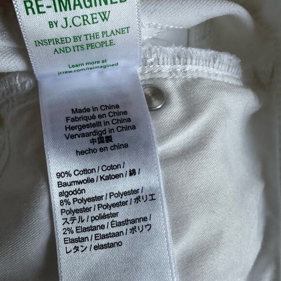 NEW J. Crew 8" Toothpick White Jeans Size 30P Petite BQ314 Minimalist Preppy - Picture 9 of 10
